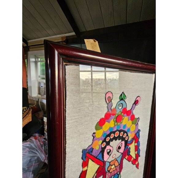 Heroine Mu-Guiying Wool Print Art embroidery Colorful Art Work Picture - Picture 9 of 16